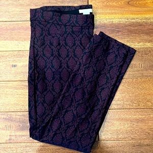 Trendy, Comfortable Dress Pants in Black and Plum